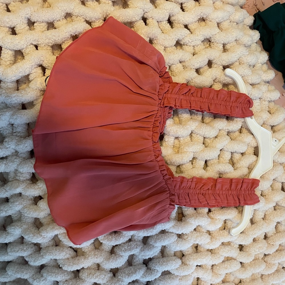 Coral crop top